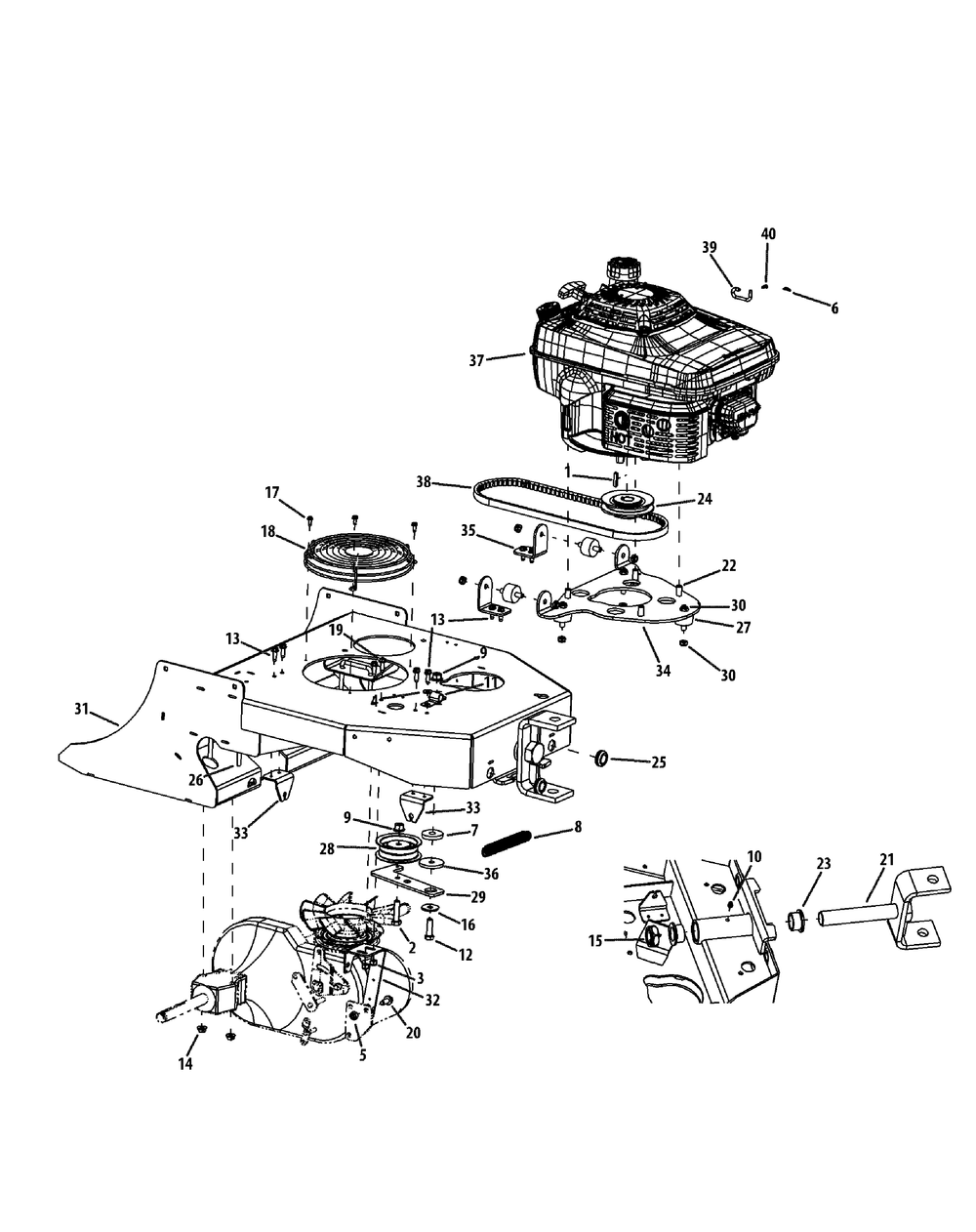 Sulky Assembly Diagram and Parts List for 56A34DT2 750-XP Cub Cadet Lawn Mower